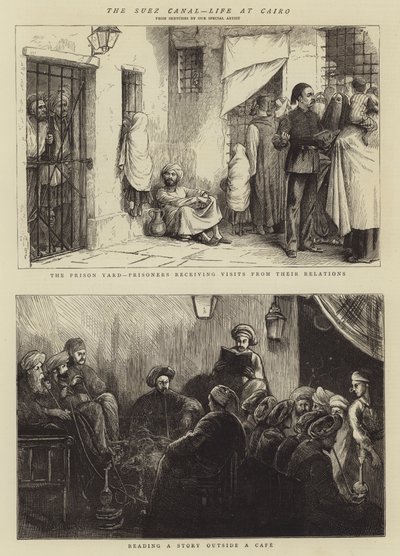A Szuezi-csatorna, élet Kairóban alkotó: William Bazett Murray